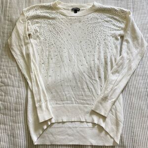 Express Ivory Sweater with Sparkling Accents